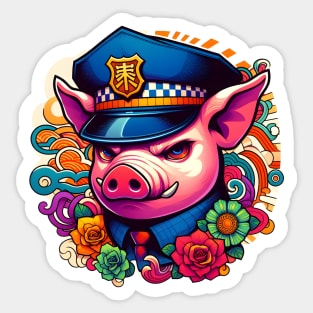 police pig Sticker